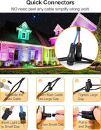 ZUCKEO 12W Color Changing Landscape Lights RGB Low Voltage Landscape Lighting Remote Control, Waterproof LED Outdoor Spotlight for Garden Pathway House Christmas Decor, 10 Pack with Connector
