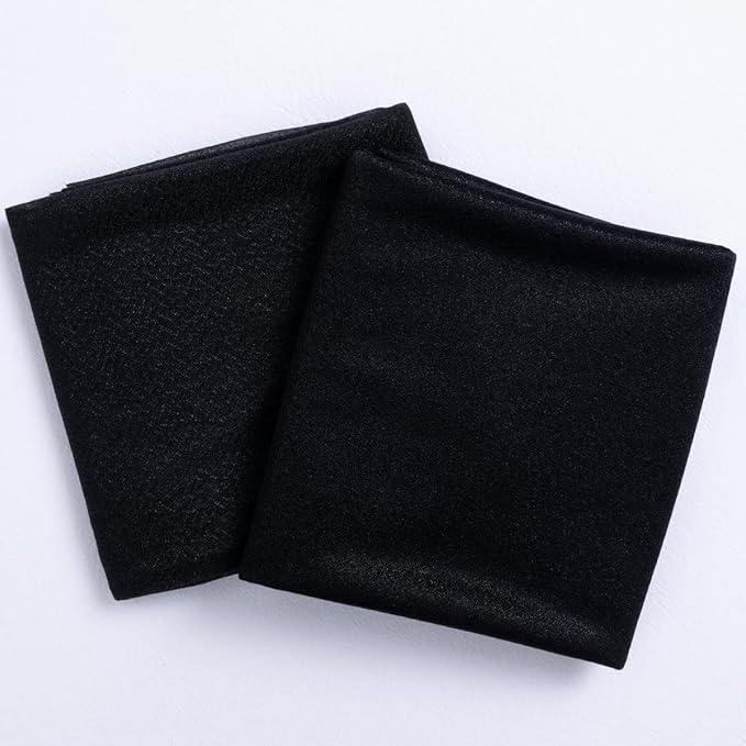 Outdoor Curtain Panel, Black Sheer Chiffon Arch Drape, 29 x 236 In