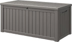 NUNU LAB 150 Gallon Outdoor Storage Box, Resin Large Sturdy Deck Box, Backyard by NUNULAB