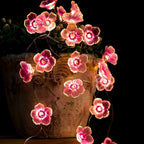 Indoor String Lights: 13 Ft Pink Cherry Blossom Fairy Lights with 40 LEDs
