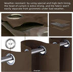 Outdoor Indoor Curtains for Patio Weather-resistant Window Panels Privacy Protect Grommet Top Thermal Insulated Home Curtain for Porch Pergola Garden Hot Tub Area (W84 x L108, Brown, 2 Panels)