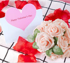 Artificial Flowers Blush Pink Foam Roses, 100 Pack, 3-Inch Heads