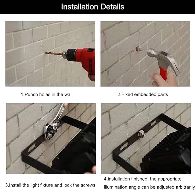 4Pack LED Flood Light Outdoor,150W LED Work Light 15500lm with 6FT US Plug,IP66 Waterproof Exterior Security Lights,6000K Daylight White Outside Floodlights Slim Design for Playground Yard