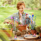 Decorative Garden Stakes DIY Kit, 158 Pieces, Sapphire Blue