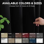 Joydeco Blackout Patio Sliding Door Curtains 108 Inches Long, Grommet Privacy Room Divider Curtains, Extra Wide Thermal Blackout Drapes for Bedroom Living Room (Black, 60Wx108L, 1 Panel)