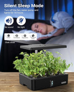 iDOO Hydroponics Growing System Kit 12Pods, Indoor Herb Garden System, with LED Grow Light, Built-in Fan, Auto-Timer, Adjustable Height Up to 11.3", for Home School, for Women Mom, for Christmas Gifts