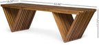 Christopher Knight Home Esme Outdoor Acacia Wood Bench, Teak Finish