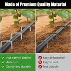FEED GARDEN 6 Inch 50 Pack Hot-dip Galvanized Landscape Staples Plant Cover Spikes 11 Gauge Tent Stakes Garden Stakes Landscaping Fabric SOD Pins Yard Pins for Decoration Weed Barrier Fabric