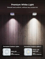 Govee Permanent Outdoor Lights 2, 150ft RGBIC Outdoor Lights with 108 LED Lights, IP67 Waterproof, 100 Scene Modes with 40lm White for Outdoor Decorations, Works with Alexa, Google Assistant, White
