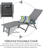 Kozyard Aluminum Outdoor Chaise Lounge Chair, Adjustable Reclining Patio Lounge with Drink Holder, Weather-Resistant Pool, Deck & Yard Recliner,Assemble-Free, Gray