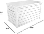 Keter XXL 230 Gallon Deck Storage Box Outdoor Patio Container ~ White