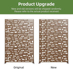 Casaphoria Metal Privacy Screen Outdoor, 72" H x 47" W Freestanding Decorative Privacy Screen for Patio Deck Balcony Garden with Stable Base, Brown-Gerald