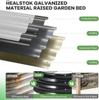 Galvanized Raised Garden Bed Outdoor, 6x3x1ft Oval Metal Raised Beds for Gardening, Rust-Resistant Garden Planter Box for Planting Vegetables, Flowers, Fruits in Backyard, Patio, Lawn(Grey)