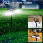 EMANER Motion Solar Lights Outdoor, Solar Floodlight, Stay On or Motion Sensor Mode, Dusk to Dawn Security Light, Landscape Spotlights for Garage Fence Driveway Solar Powered, 2-Pack