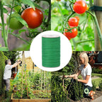 Plant Ties, 164 Feet 8mm Green Garden Twine Soft Garden String Stretchy Tree Supports Biodegradable for Tomato Plants, Climbing Roses and Vines Organizing