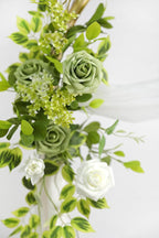 Artificial Plants Greenery Set, 42 Pcs, Grass Green Silk Stems