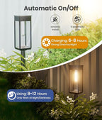 Solar Pathway Lights Outdoor, 12 Pack Bright Solar Lights Outdoor, Auto On/Off, IP65 Waterproof Landscape Lighting for Yard Patio Walkway Driveway Pathway (Warm White)