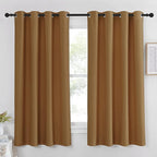 Bedroom Curtain 63 inch Length – Gold Brown, W52 x L63, 1 Panel