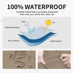 Easy-Going Heavy Duty 600D Outdoor Daybed Cover 88 Inch UV Resistant Patio Round Sofa Cover Waterproof Outdoor Canopy Daybed Sofa Cover with Air Vent 88" Dia x 35"/18" H, Camel
