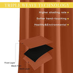 Blackout Living Room Curtain 108 inches Length – Burnt Orange, 1 Panel