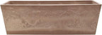 Arcadia Garden Products U65TP Plastic/Stone/Wood Composite Simplicity Window Box, No Drainage Hole (Drillable), Wide Tapered Planter, Patio Plant Container, Indoor Outdoor Planter, 25.5" x 9, Taupe