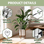 32.6'' Plant Trellis for Potted Climbing Plants Indoor, Rustproof Metal Expandable Plant Supports for Ivy Hoya Monstera Potted Plants,Garden Trellis 2P