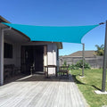 SUNNY GUARD Custom Size 8'x14' Turquoise Blue Sun Shade Sail Rectangle UV Block Shade for Backyard Yard Patio Deck Garden(Customized)