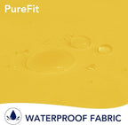 PureFit Outdoor Curtains for Patio Waterproof Weatherproof, UV Resistant Outside Curtains for Gazebo, Front Porch, Pergola, Sun Blocking Privacy Curtain, 120W x 108L inch, 1 Panel, Yellow