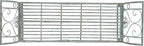 SAFAVIEH Outdoor Collection Adina Victorian Antique Dark Green Wrought Iron 51-inch Wide Garden Bench