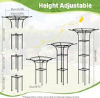 Garden Trellis for Climbing Plants Outdoor, 65 Inch Mushroom Top Trellis for Climbing Plants, Plant Trellis Support for Potted Plants Climbing Vine Rose Clematis Vegetable Trellis, 1 Pack (1)