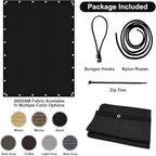 Artpuch 90% Sun Shade Cloth, 4 x 12 FT Pergola Shade Cover Canopy with Grommets, Sun Screen Fabric Tarp for Patio, Outdoor, Garden, Backyard, Black