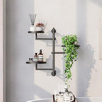 Rotating Wall Plant Shelves Plant Shelf for Window 3-Tier Metal Wall Plant Holder for Multiple Plants with Hanging Indoor Home Decor