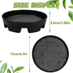 UPINS 6 Pcs Invisible Self Watering Planter, 6.7 Inches Insert Auto Plant Waterer Hanging Basket Planter Watering Devices Plastic Soil Water Retaining Drip Pan Saucer for Window Box Basket