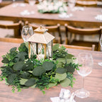 Artificial Greenery Garland, 5.9 Ft Eucalyptus and Boxwood Mix, Green