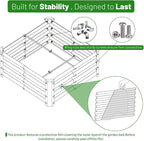 SnugNiture Galvanized Raised Garden Bed 4x4x1FT Outdoor Large Metal Planter Box Steel Kit for Planting Vegetables, Flowers