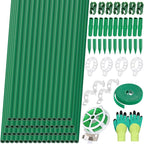 Lezmarket 60 Pack Garden Tomato Stakes(16" Each), Plant Support Stakes, DIY 4ft 5ft 6ft 7ft Sturdy Fiberglass Plant Sticks Support Garden Trellis for Growing Climbing Tomato Vegetables Flowers
