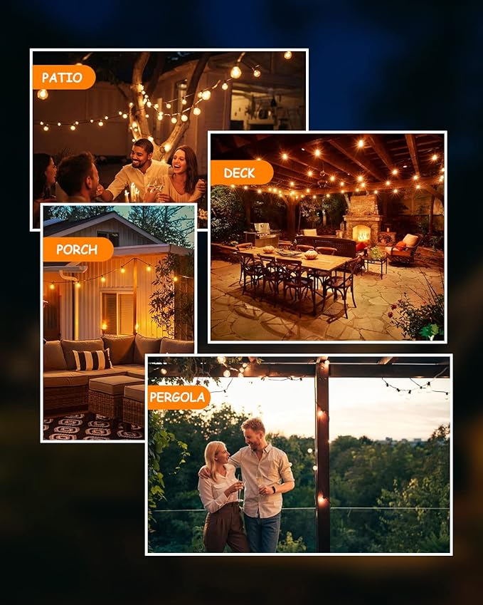 String Lights, 150 FT Warm White LED, Shatterproof and Waterproof