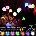 TONULAX Solar Garden Lights, Starburst Swaying When Wind Blows, Solar Lights Outdoor Decorative, Color Changing RGB Light for Yard Patio Pathway Decoration(4 Pack)