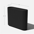 Veradek Demi Series Span Planter for Front Porch, Patio, Backyard | Durable Plastic-Stone Composite Material | Modern Décor for Shrubs, Flowers