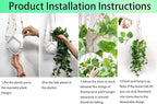 Comtelek 2 Packs Fake Hanging Plant with Pots for Home Decor Artificial Hanging Basket Plants Macrame Plant Hanger with Faux Vines Greenery for Bedroom Bathroom Room Wall Boho Decor Indoor Outdoor