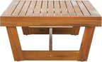 SAFAVIEH Outdoor Patio Furniture Collection Lynn Natural Brown Slatted Top Solid Wood Coffee Table (PAT7330A)
