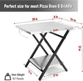 Foldable Outdoor Grill Table with Trash Bag Holder, 30 x 24 Inch