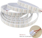 16.4Ft Super Bright Triple Row LED Strip Lights, Daylight White 6000K DC12V 1800LEDs Dimmable Flexible Truck LED Tape Lights, Outdoor Waterproof IP67 Wheel Light Strips