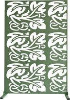Oakland Living 6 ft. X 4 ft. Green Freestanding Metal Privacy Screen Room Divider