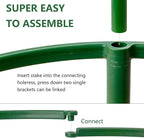 36Packs Plant Support Stake Half Round Plant Support for Indoor Plants, Stackable 3 Tier Garden Flower Support, Plant Rings for Tomato,Monstera, Peony, Hydrangea, Climbing Plants