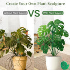 6 Pack Stackable Plant Support Stakes, 43inch Climbing Plant Sticks Structures for Monstera with Garden Ties, Durable Alternative to Moss Pole for Indoor Outdoor Plants