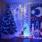 String Lights 66ft 200-LED Blue Outdoor Waterproof