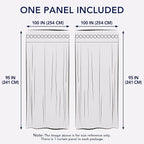 PureFit Outdoor Curtains for Patio Waterproof Weatherproof, UV Resistant Outside Curtains for Gazebo, Front Porch, Pergola, Sun Blocking Privacy Curtain, 100W x 95L inch, 1 Panel, White