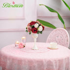 Artificial Flowers: 3-in-1 Burgundy Silk Rose Centerpiece Balls