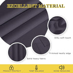 NICETOWN Blackout Drapery Curtain Panel 90 inches Long - Window Treatment Thermal Insulated Grommet Blackout Curtain/Drape for Bedroom Living Room (Greyish Purple, 1 Panel, 46 by 90 inches)